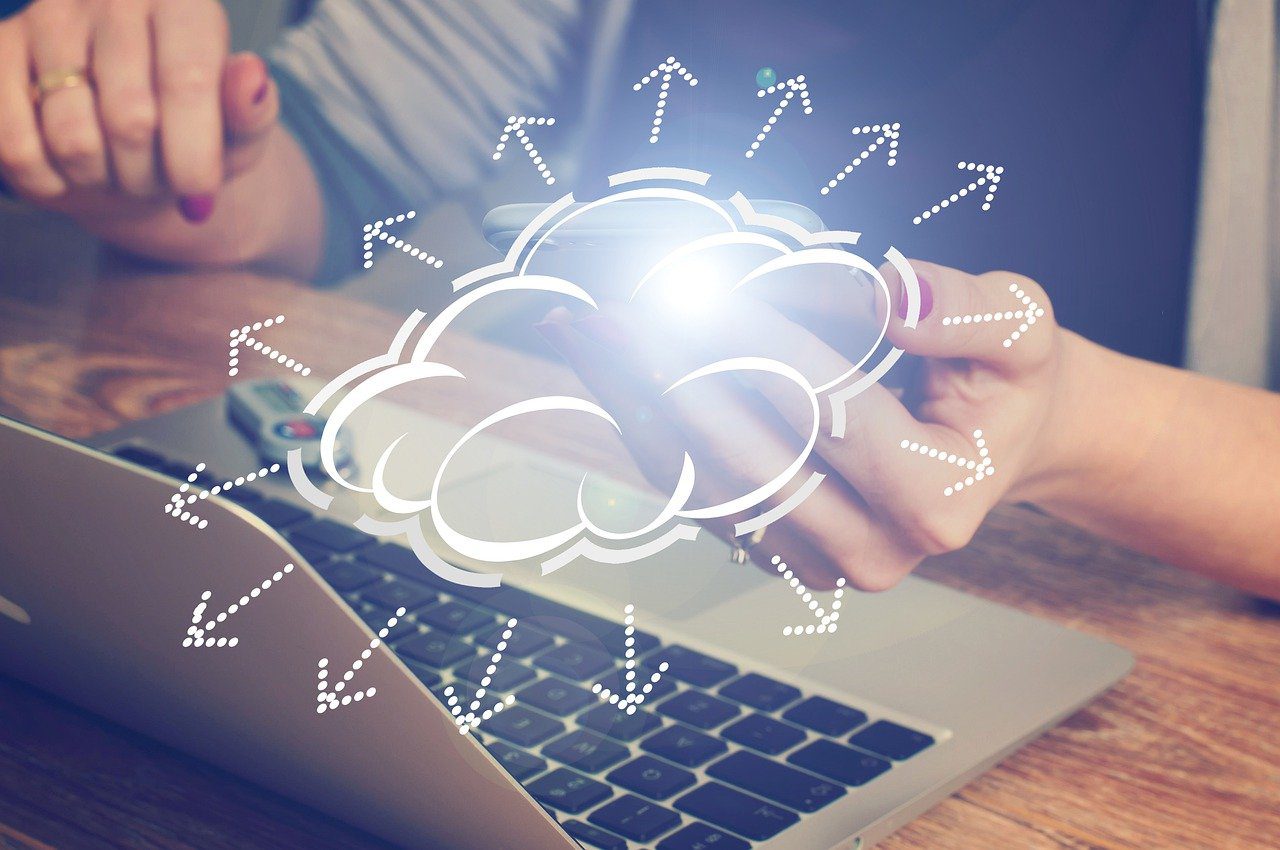 cloud computing, laptop, business