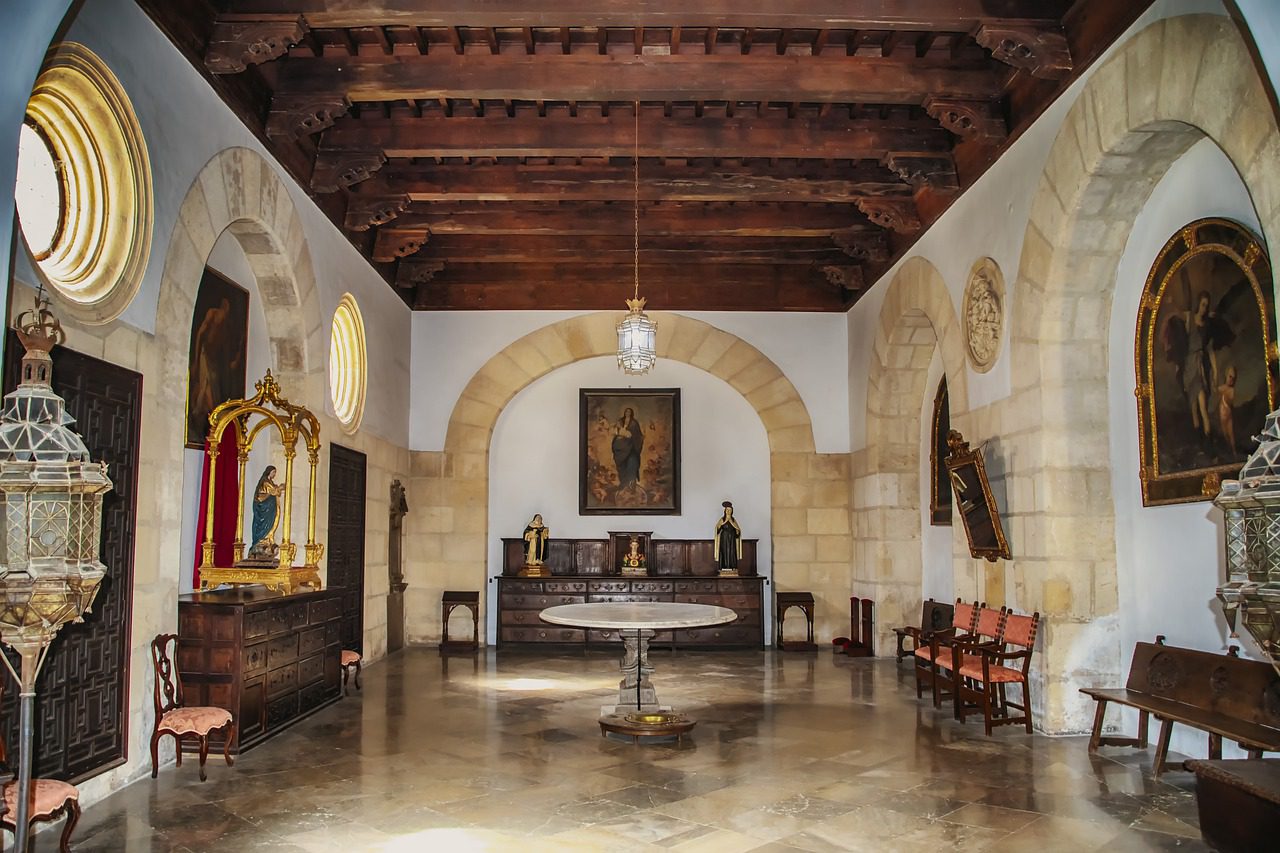 inside, church, ancient